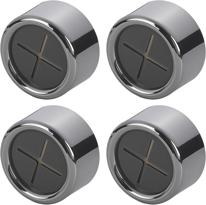 KAEZDD Round Adhesive Push Towel Hooks for Kitchen, Hand and Dish Towels, Grey, 4 Pack - Image 1